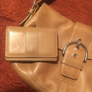 Coach Brown shoulder bag and wallet